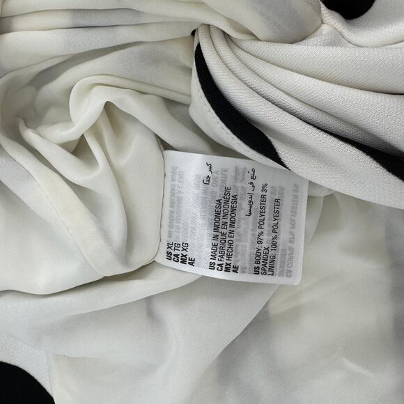 INC International Concepts Women Midi Twist Skirt Zebra Print Black White XL - Picture 10 of 12